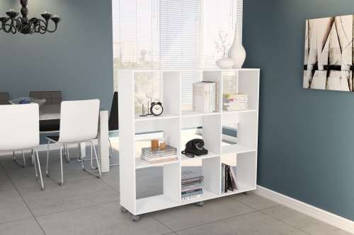 Click 9 Cube White Bookcase