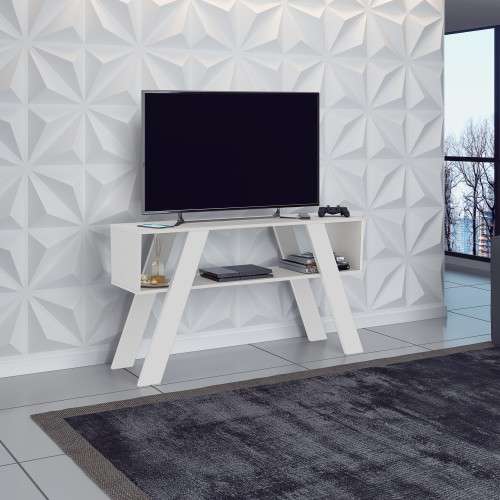 TV STAND DETROIT WHITE