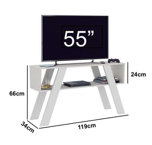 TV STAND DETROIT WHITE