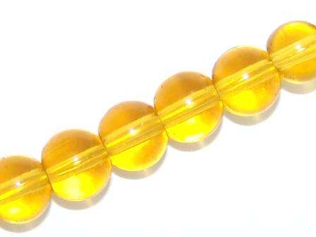 Glass Bead Round (6mm) Amber - Pack of 10