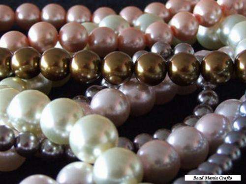 MASSIVE SALE!!! - 616 (6mm) Glass pearls - 8 STRANDS