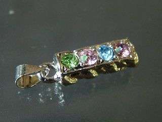 'SALE' Pendant with inlaid coloured rhinestones. 19.4mm