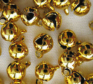 Pack of 5 Gold (8mm) Jingle Bells