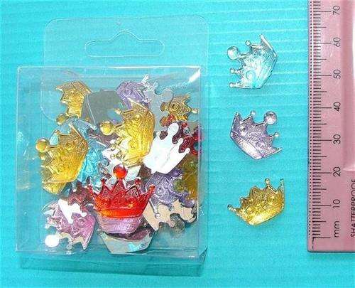 Rhinestones, Crown, - Pack of 10