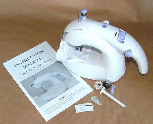 Hand-Held Sewing Machine with foot control and adaptor, 2 thread stitch.
