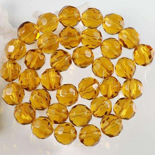 SUNSHINE GLASS ROUND FACETED - Pack of 5 (6mm)