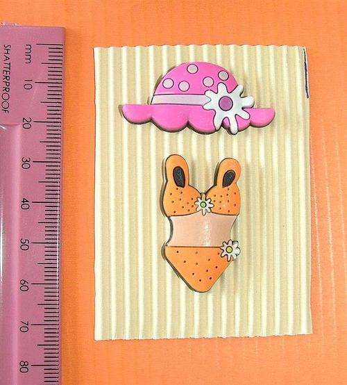 Silicon Brad Pin, Hat & Costume, per pair