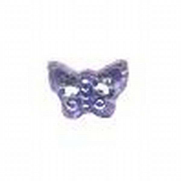Acrylic Sparkle DARK BLUE Beads BUTTERFLY
