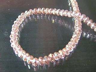 FIREPOLISHED PEACH AB Crystal Facetted Rondelles (6mm)