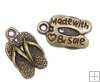 Charm Ant Bronze slops 10mm "made with love & sole" -1flip-flop