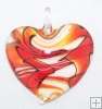 Glass Pendant Heart Murano 48X46mm