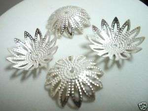 Silver Flower Filigree Beadcap (10mm) - Pack of 10