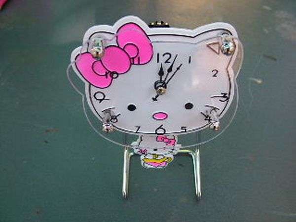 Hello kitty clock, perspex front