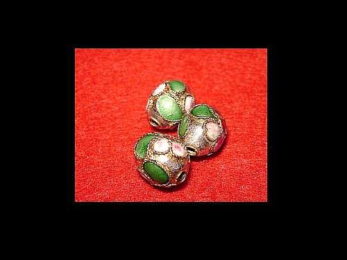 Oval Gold Cloisonne 10mm