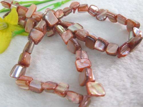 Shell string cubes pink 40cm