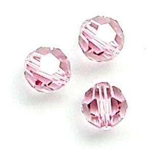 Swarovski 6 mm round light pink-per bead