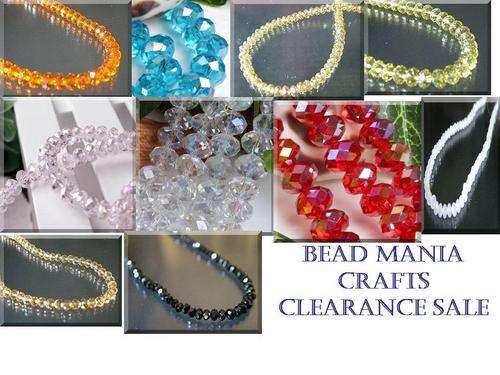 "BLING MANIA" - 100 Firepolished Crystal Facetted Roundel AB Assorted colours & mm