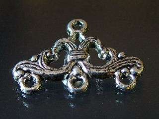 Silver end bar 3 to 1, 23mm