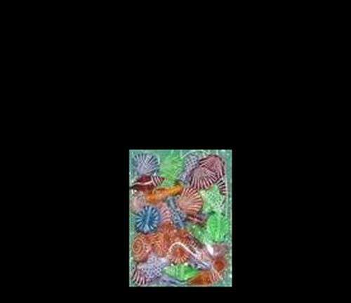 Novelty Beads, Sea Theme, transparent in various colours - Pack of 20