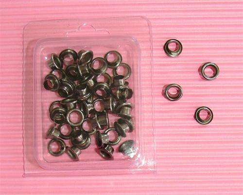 50 Eyelets. Gun Metal