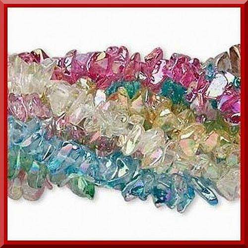 100 x Assorted GLASS CHIPS