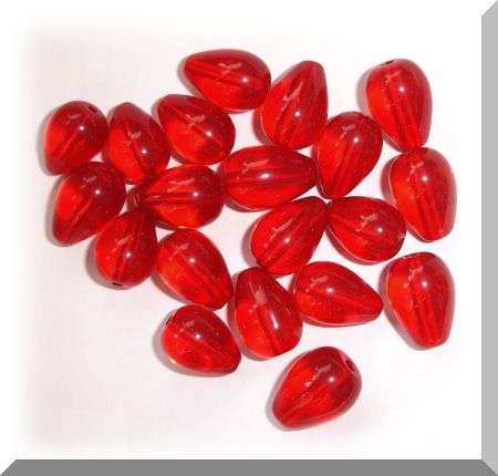 Acrylic Red Teardrop - 10mm
