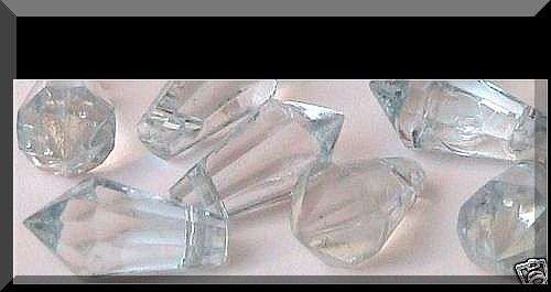 Acrylic Light Blue Teardrop Pendants - 10mm