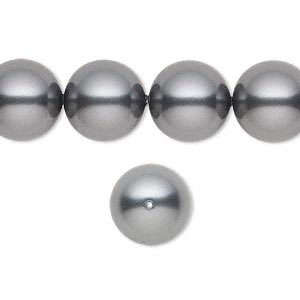 3mm Silver/Grey Glass Pearls