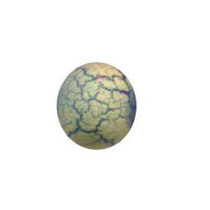 Glass Volcano 6mm Round Light Green