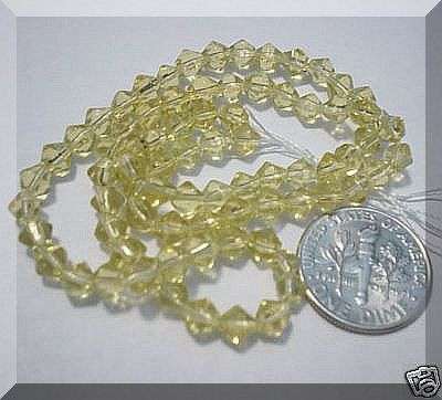 4mm yellow Glass Bicones