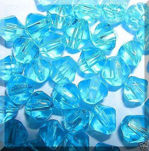 4mm Turq. Glass Bicones