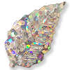 25x13mm Sequin Leaf Silver Laser - Pack of 10