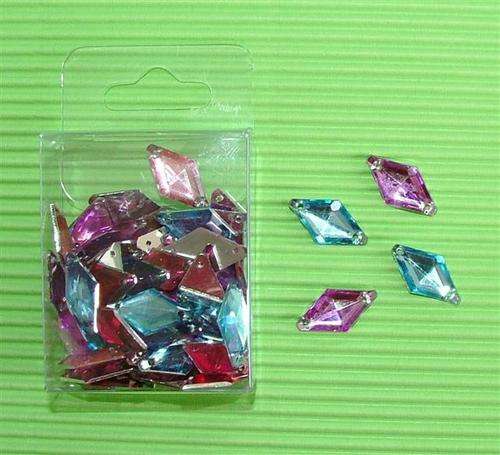 Rhinestones, Diamond Shape - Pack of 10