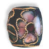12mm Barrel Cloisonne bead Royal Blue