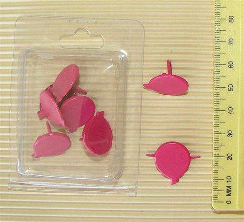 Brad Pins, Balloons, Cerise. Quantity: 8