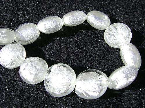 Glass Crystal Foil Flat Round - 15mm - sold per bead