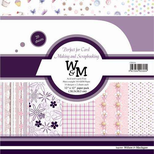 Scrap Paper Pack, Lilac (12 x 12 inch) x 20 sheets