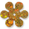 GOLD GLITTER LARGE FLOWER Sequin 15MM - Pack of 10