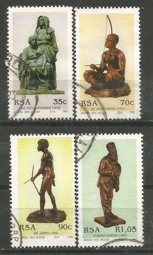SOUTH AFRICA 1992 ANTON VAN VOUW SCULPTOR COMPLETE POSTALLY USED SET