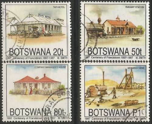 Botswana 1997 Francistown Centenary Sc#616-9 Complete Postal Used Set 1080
