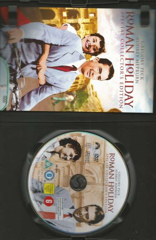 ROMAN HOLIDAY - GREGORY PECK - AUDREY HEPBURN DVD MOVIE