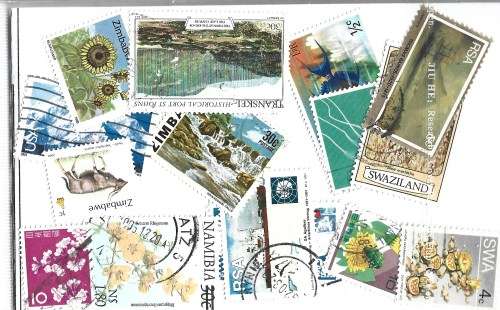 Nature 25 Used Charity Stamps Bulk Packet PC0225