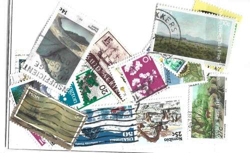 Nature 25 Used Charity Stamps Bulk Packet PC0225