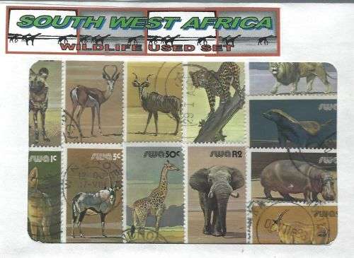 South West Africa 1980 Animal Wildlife Sc447-63 556-7 Complete Set 21 Values Used PC0171