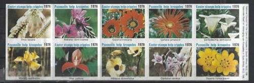 South Africa 1976 Cinderella Charity Easter Block Stamp Flower Mnh Has Fold 1433