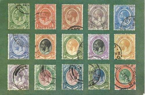 South Africa 1913 1st Union Definitive Set King George V Postcard PC0717