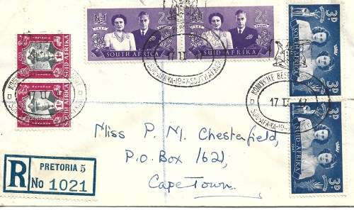 Union Of South Africa 1947 Royal Visit First Day Cover Set Of Pairs FDC0061