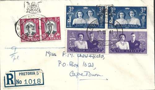 Union Of South Africa 1947 Royal Visit First Day Cover Set Of Pairs FDC0061