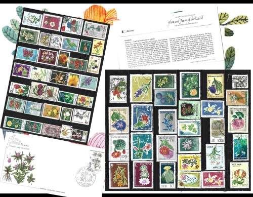 Flowers Thematical Selection of The World MNH and Used PLUS First Day Cover FDC0412