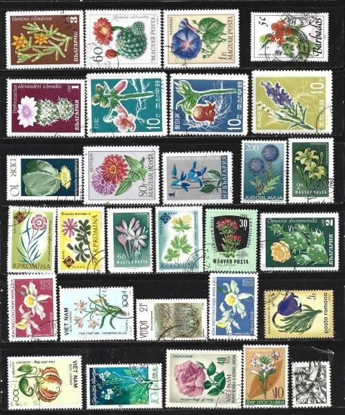 Flowers Thematical Selection of The World MNH and Used PLUS First Day Cover FDC0412